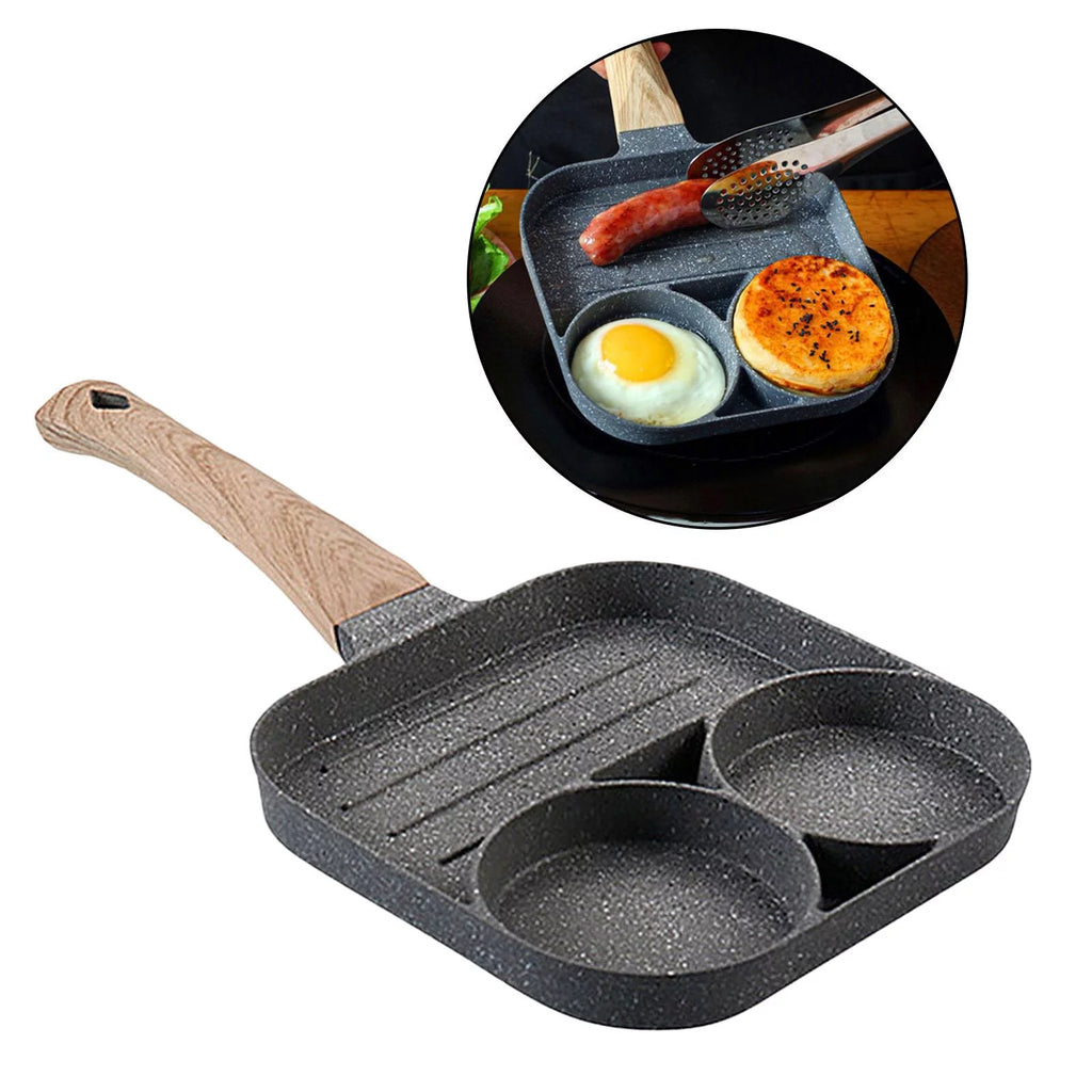 3-Cup Egg Frying Pan with Long Cooking Tool G646233