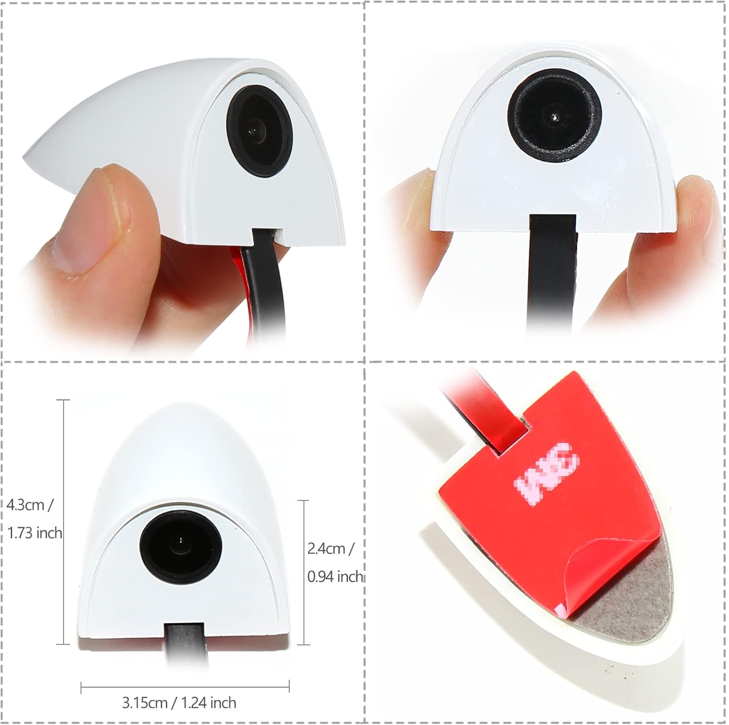 Pack of 2 Mini Side Mount Reverse Mirrored Image Cameras W11180