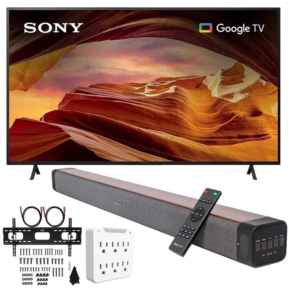 55 Inch 4K HDR LED Smart TV with Soundbar and Wall Mount Bracket C278