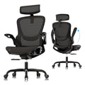 Ergonomic Mesh Office Chair with Flip-Up Armrest and Adjustable Headrest V311277