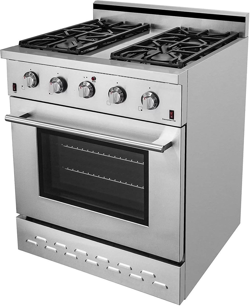 30" Stainless Steel Natural Gas Range with 4.5 cu.ft. Convection Oven S2164