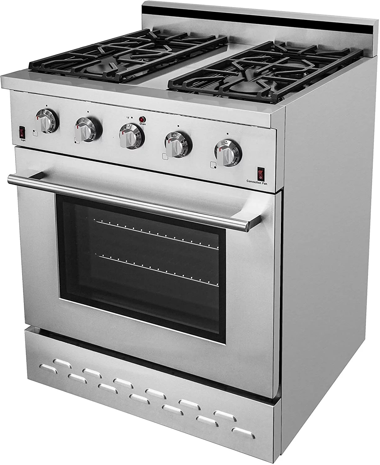 30" Stainless Steel Natural Gas Range with 4.5 cu.ft. Convection Oven S2164