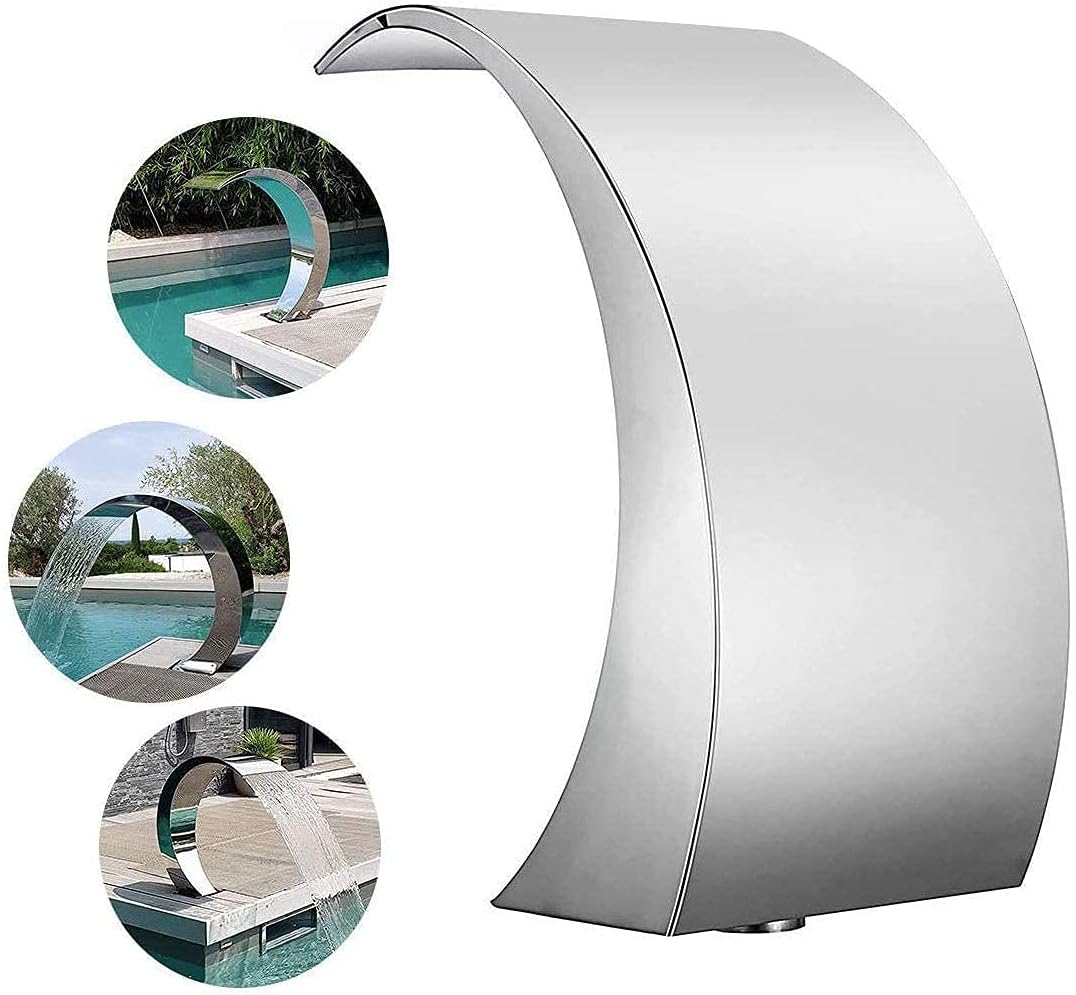 Stainless Steel Pool Waterfall Fountain W60027