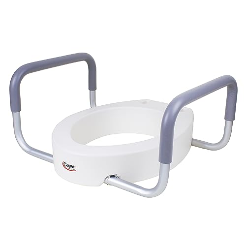 3.5 Inch Raised Toilet Seat with Arms White V7278