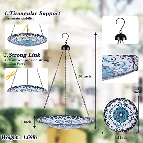 11 Inch Glass Bird Bath Bowl F1506