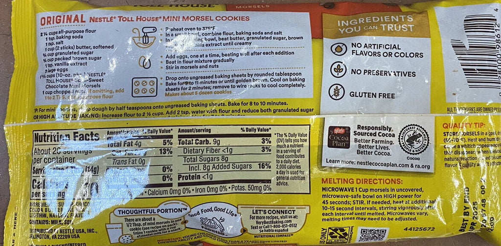 2x 10 oz Semi Sweet MINI Morsels Baking Chocolate Chips 2 PACK H4526