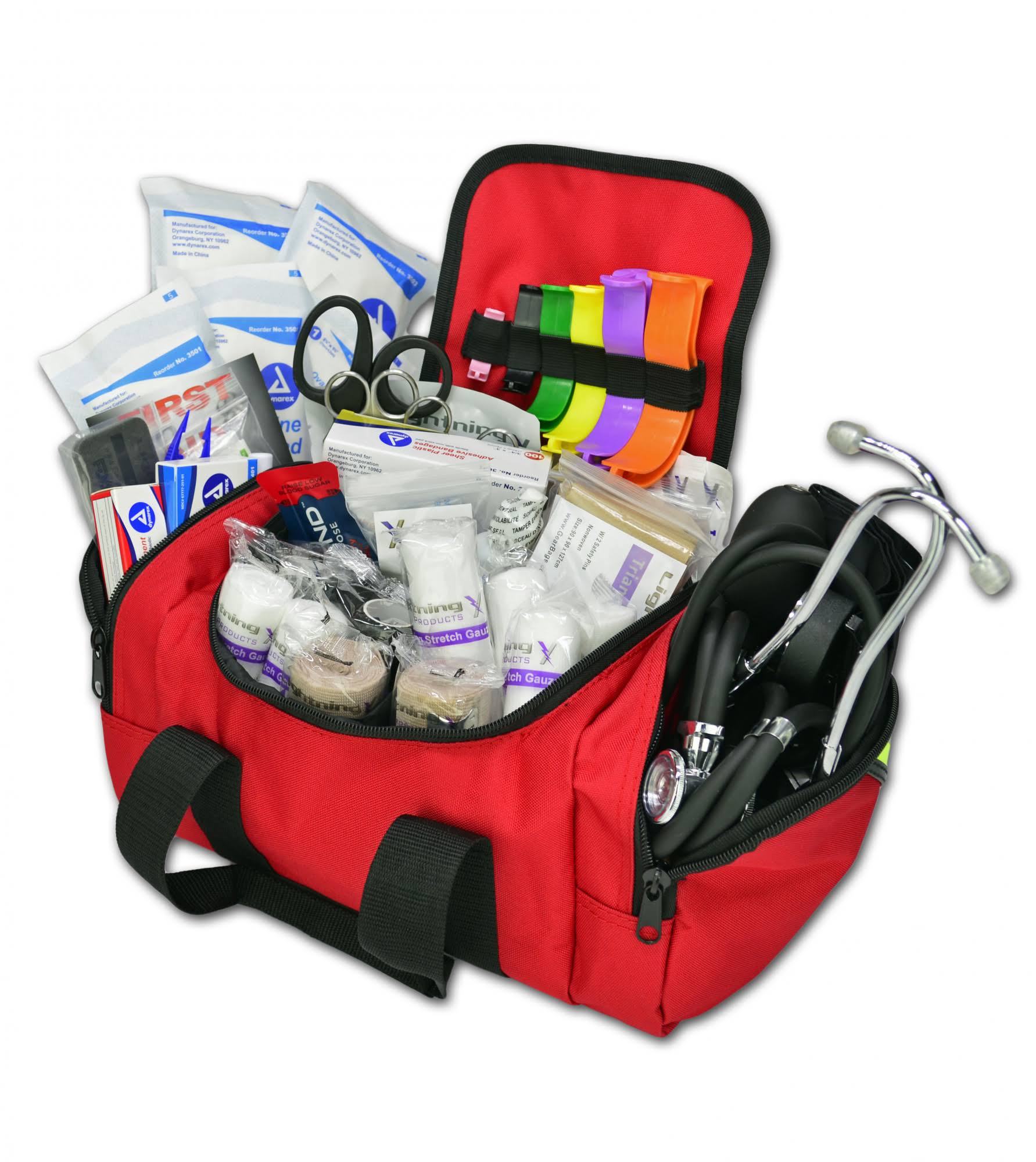 Red Compact Trauma Bag with Standard Fill Kit L8831