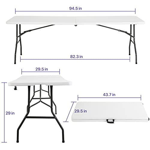 White 4 Ft Heavy Duty Plastic Folding Table J361