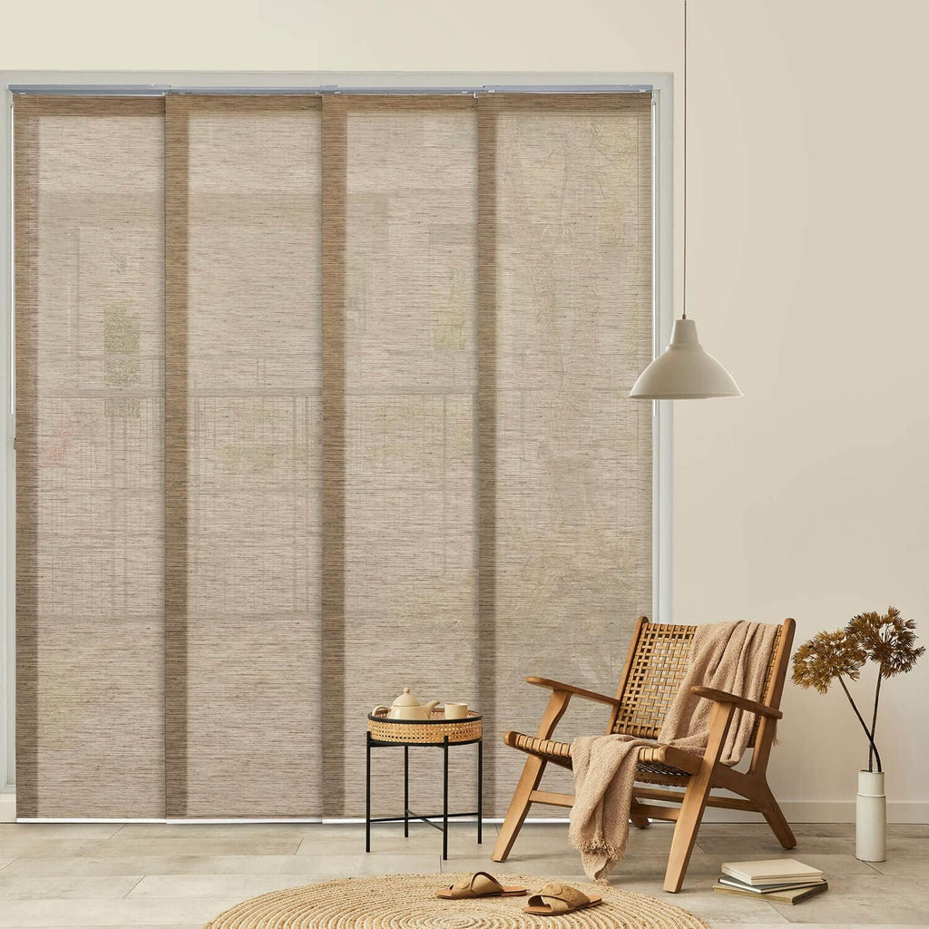 Adjustable Panel Track Sliding Glass Door Blinds 45.8"-86" W x 96" H M575