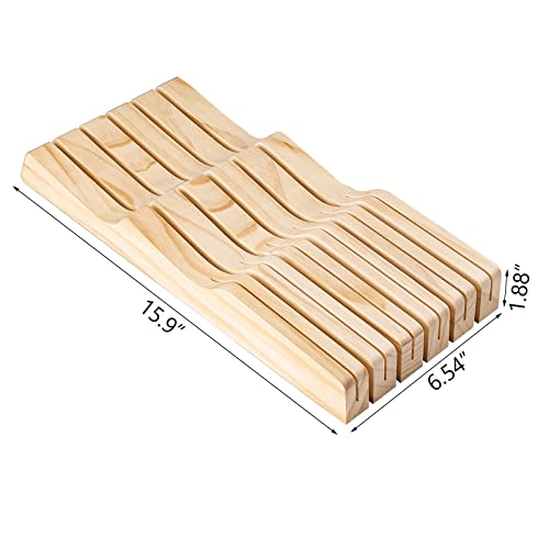 Solid Wood Bamboo Universal Knife Block Without Knives A383
