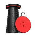 Portable Collapsible Telescoping Stool Lightweight Max Load 400lbs Retractable Folding Stool (red) R640