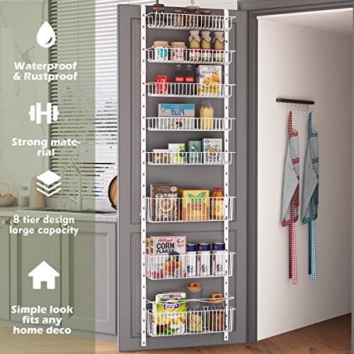 8-Tier Over the Door Metal Pantry Organizer X792