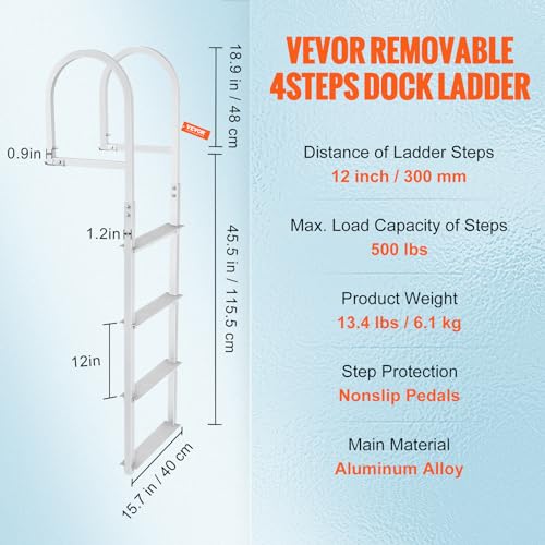Aluminum Swim Ladder with Nonslip Design N301