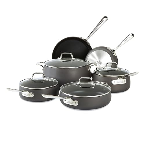13 Piece Hard Anodized Nonstick Cookware Set Black X48808