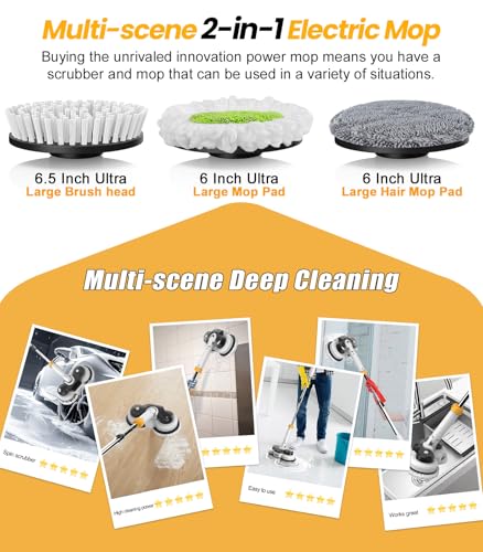 800RPM Cordless Electric Mop with 6000mAh Battery B48146
