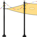 10FT Heavy Duty Steel Shade Sail Pole Kit 2pack Z8049
