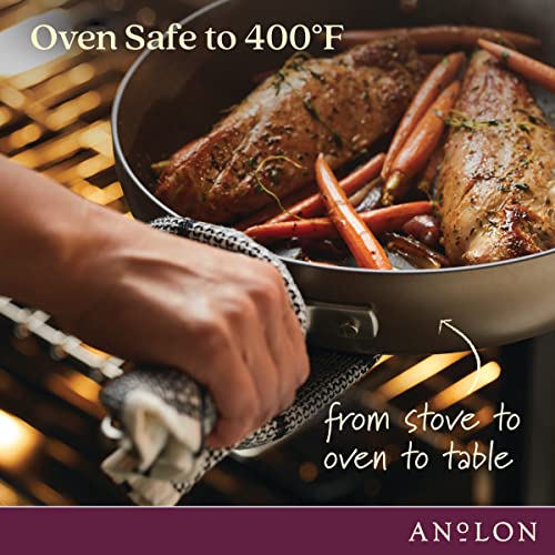 Bronze 4 Quart Hard Anodized Nonstick Saute Fry Pan N71179