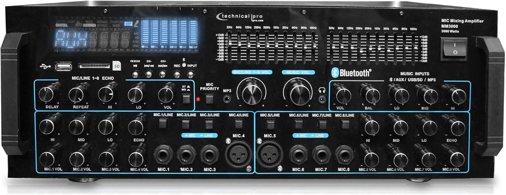 3000 Watts Professional Mic Mixing Amplifier with Bluetooth A225462