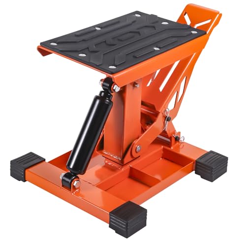 Adjustable Heavy-Duty Motorcycle Jack Stand with Tool Trays D416287