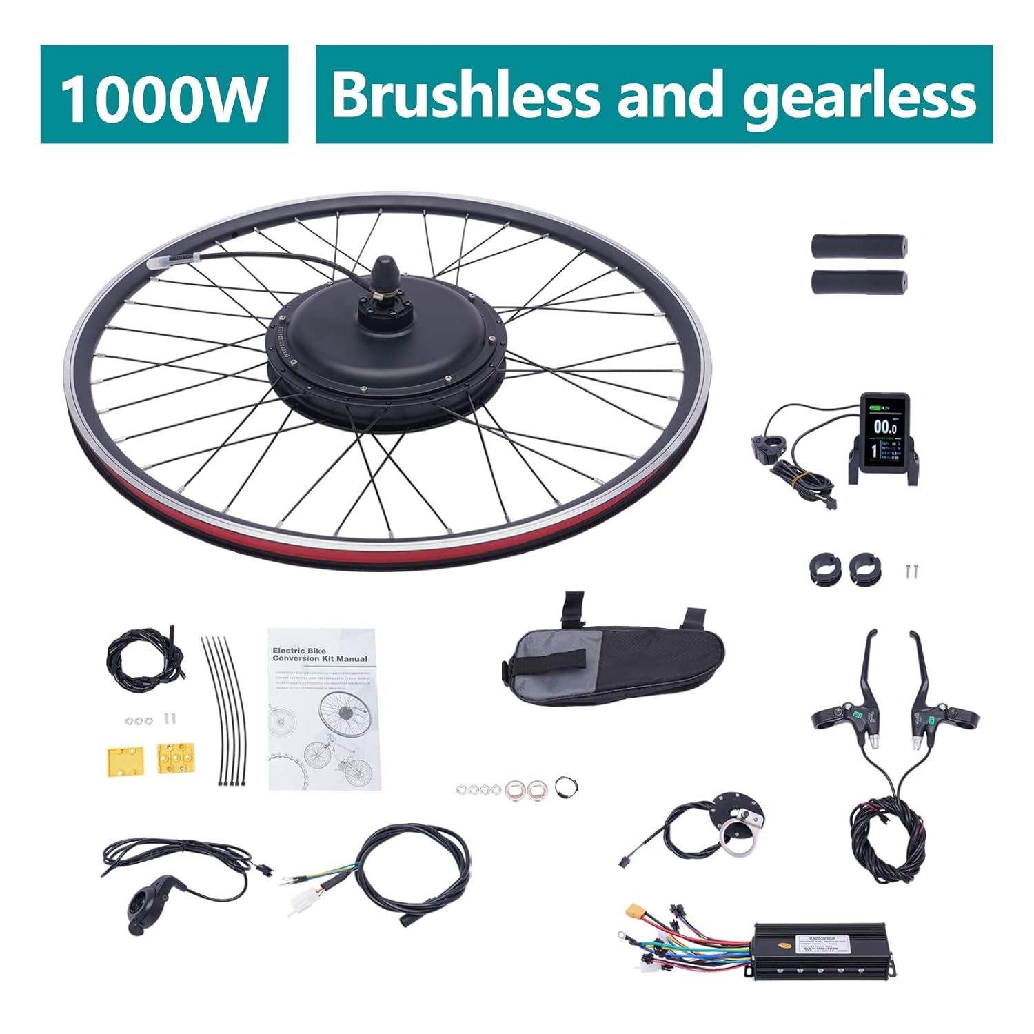 48V 1000W Electric Bicycle Front Hub Motor Conversion Kit K476511