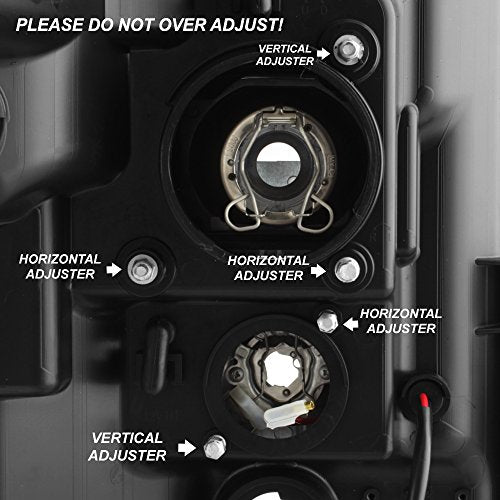 Black Projector Headlights Pair D9597