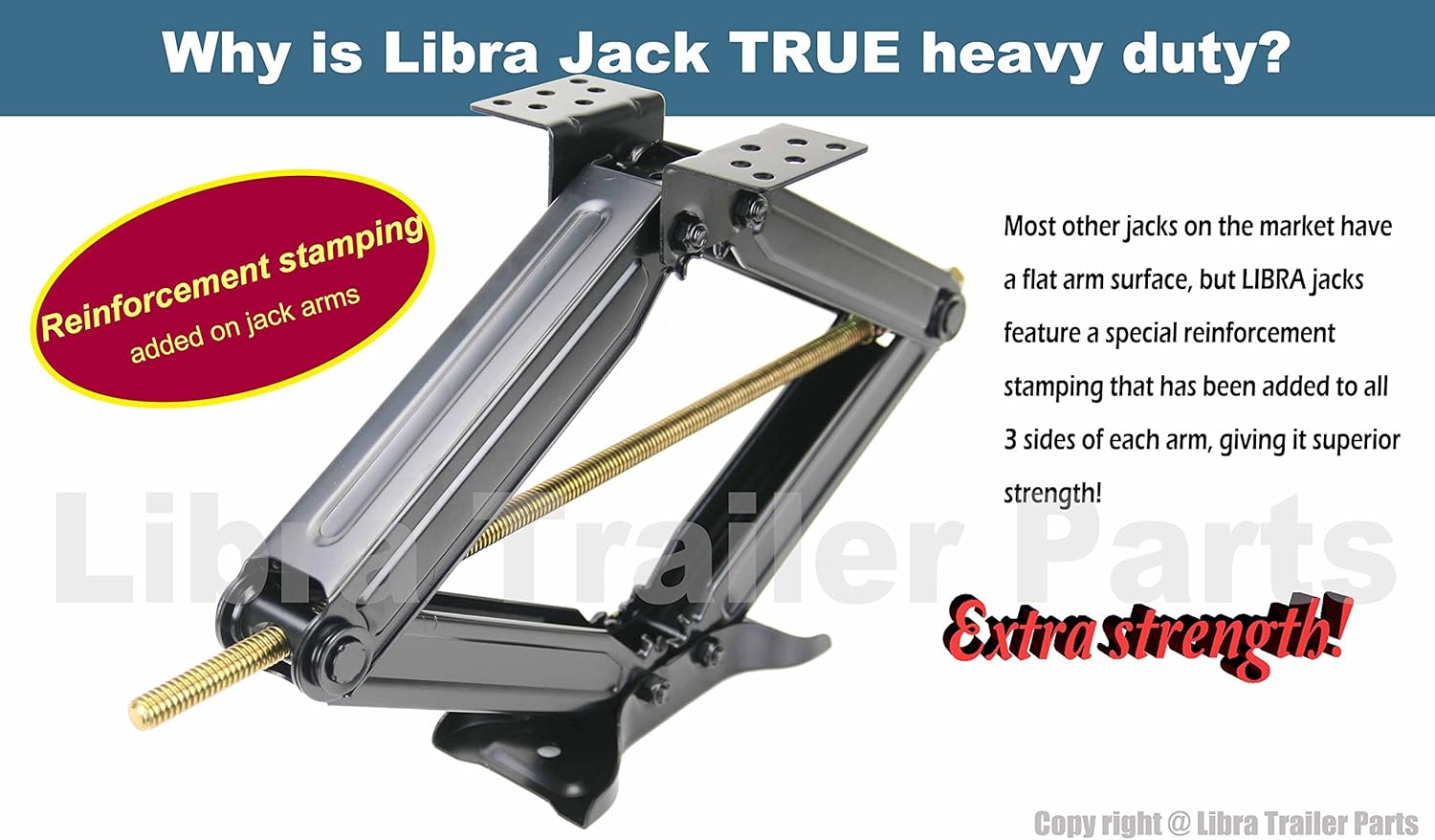 Set of 4 6000 lb 24" RV Trailer Stabilizer Scissor Jacks with Mounting Hardware S8034