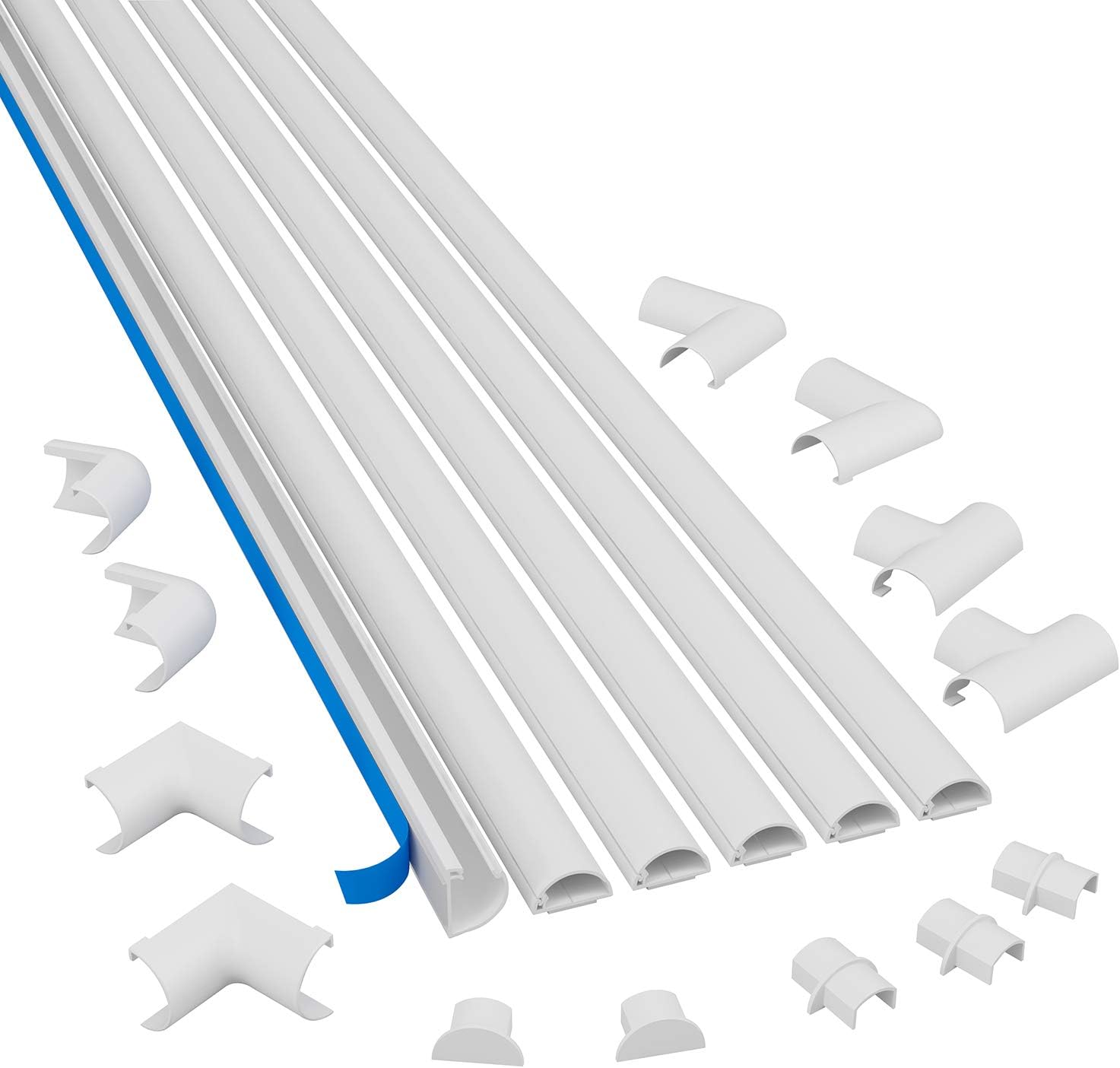 Small Cord Cover Kit, 30FT Self-Adhesive Wire Hider, Cable Raceway I879505