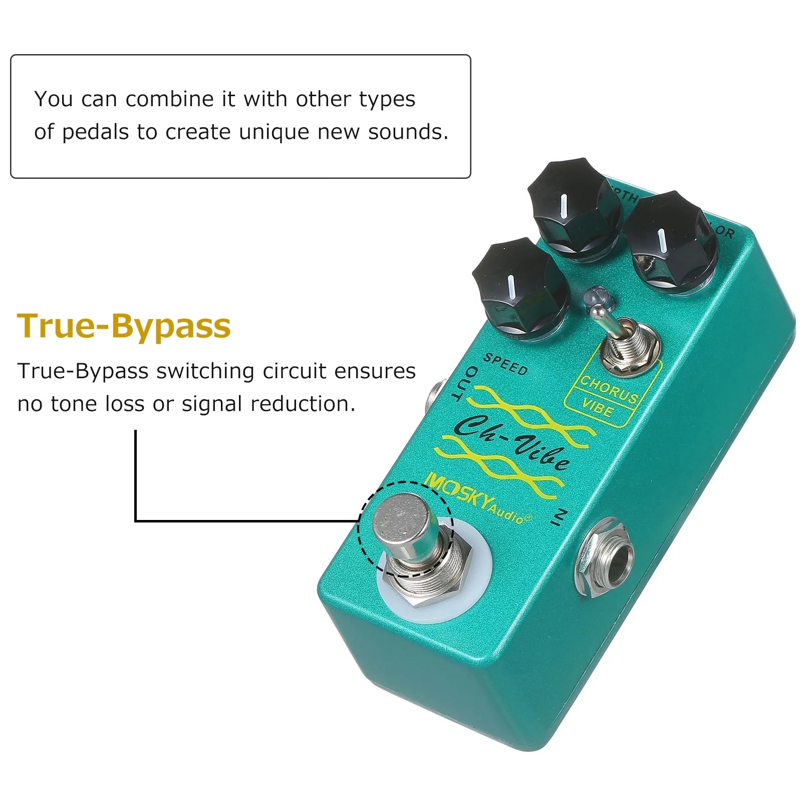 Mini Chorus/Vibe Guitar Effect Pedal Q53731