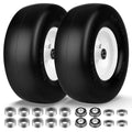 2 PCS 13x5.00-6 Flat Free Tire and Wheel with 3/4" Extra 5/8" Bearings P292298