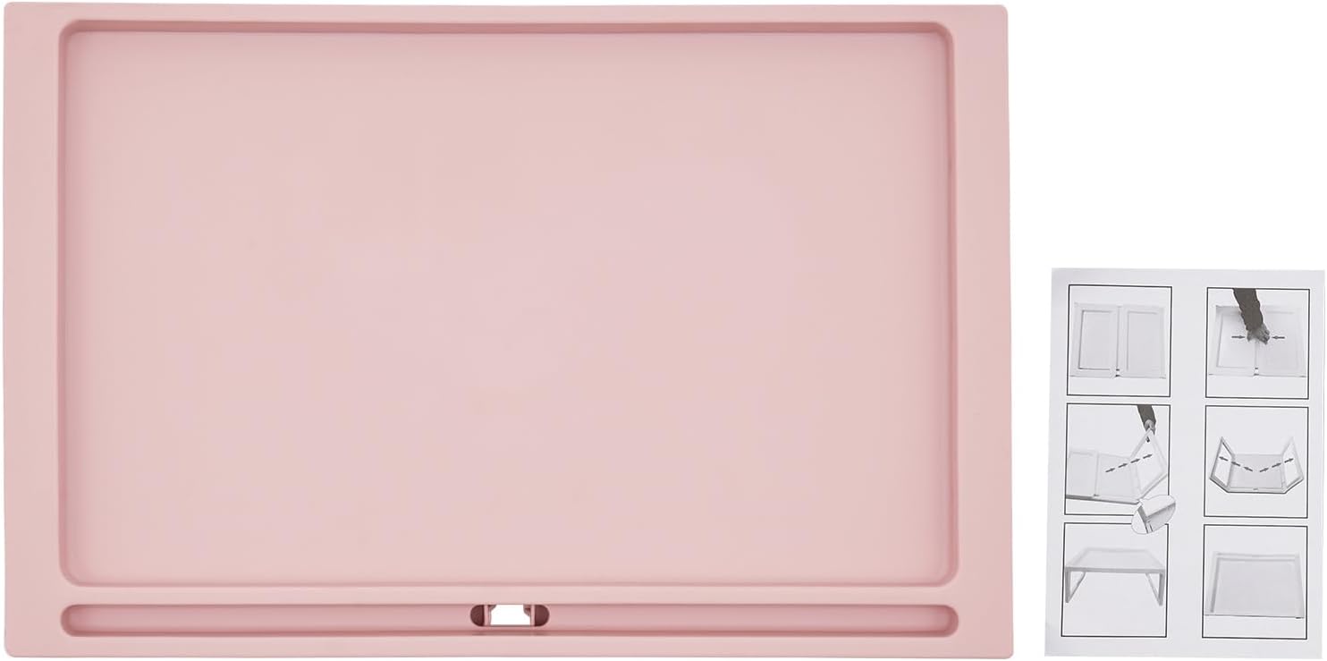 6 Pcs Pink Plastic Folding Breakfast Tray J8688