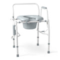 Drop Arm Commode Chair with Padded Seat, 350 lb. Weight Capacity J50476
