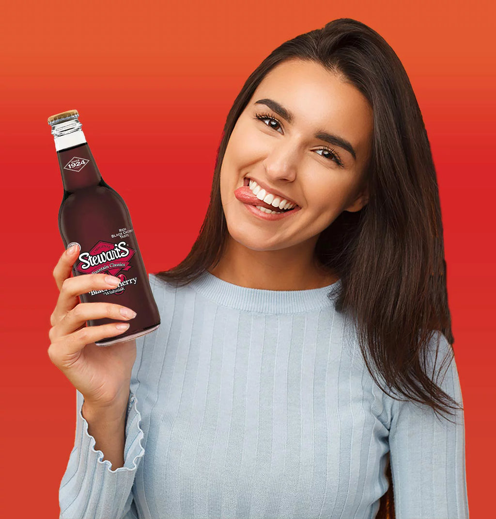 Black Cherry Soda, 12 fl oz (12 Glass Bottles) L83385