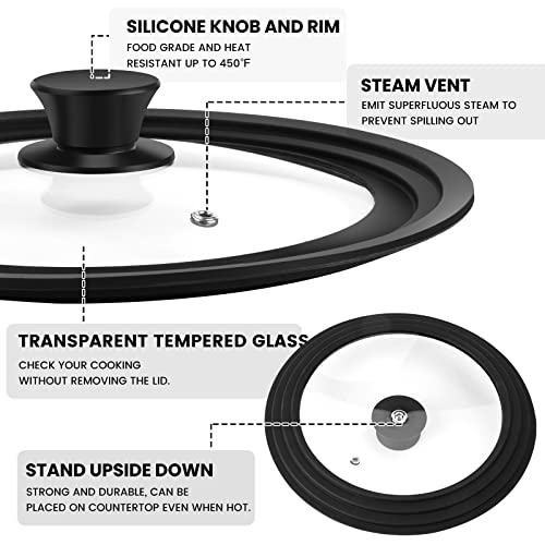Silicone Lid for Pots, Pans and Skillets 7" to 12" A536