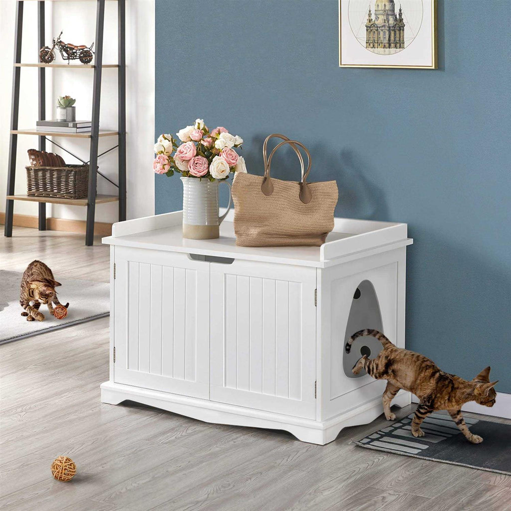 White Decorative Hidden Cat Litter Box Q502664