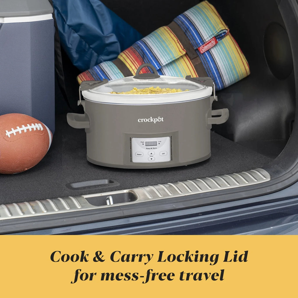 7-Quart Programmable Slow Cooker, Grey D50332