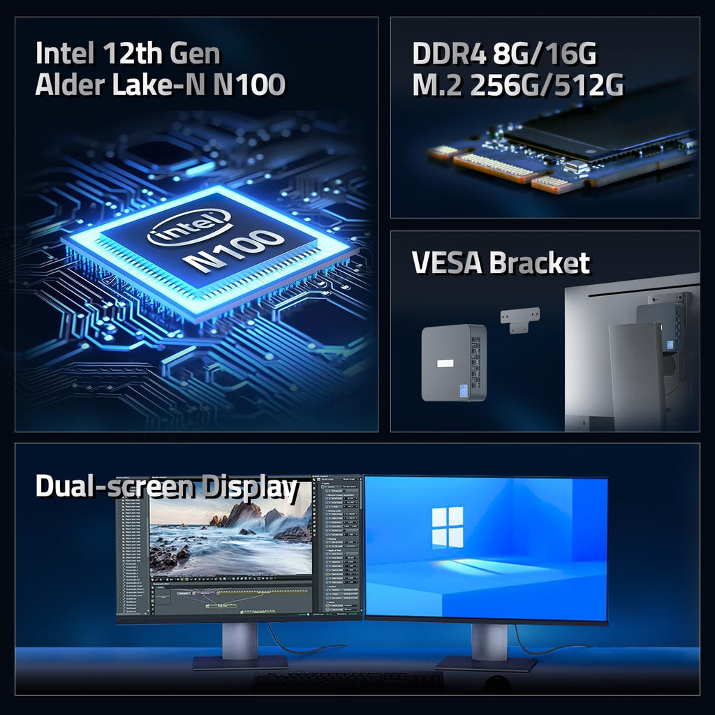 16GB DDR4 RAM 512GB SSD Mini PC X856574