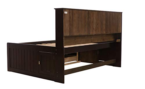 Full Espresso Bookcase Daybed with 6 Drawers B68333
