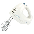 White 6-Speed Electric Hand Mixer with Whisk, Beaters, Storage Case S938