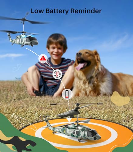 Military RC Helicopter with LED Light G812