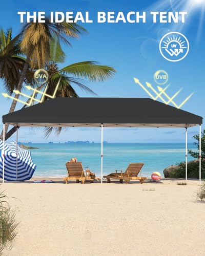 Black Pop Up Canopy with Portable Roller Bag C9959