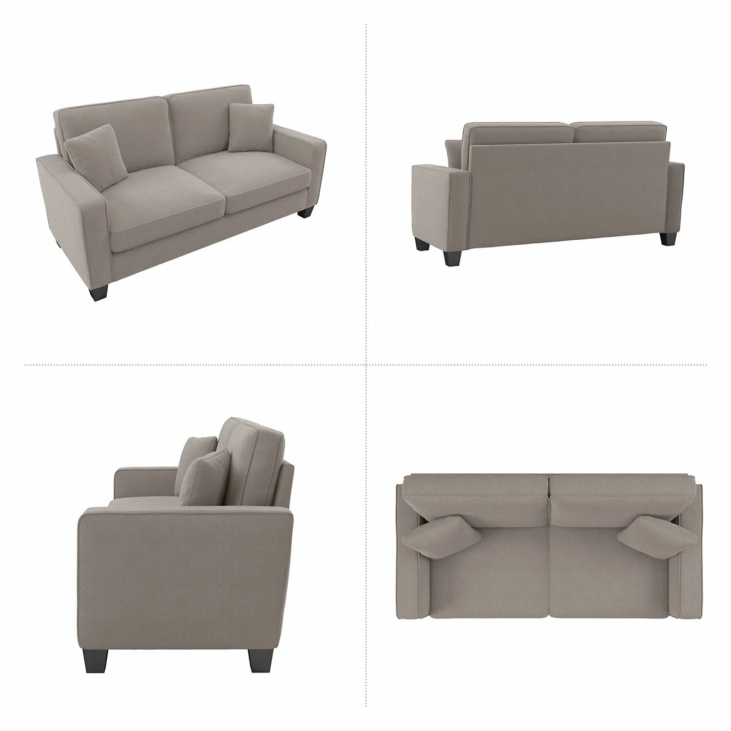 Beige Herringbone Fabric Sofa Z22973