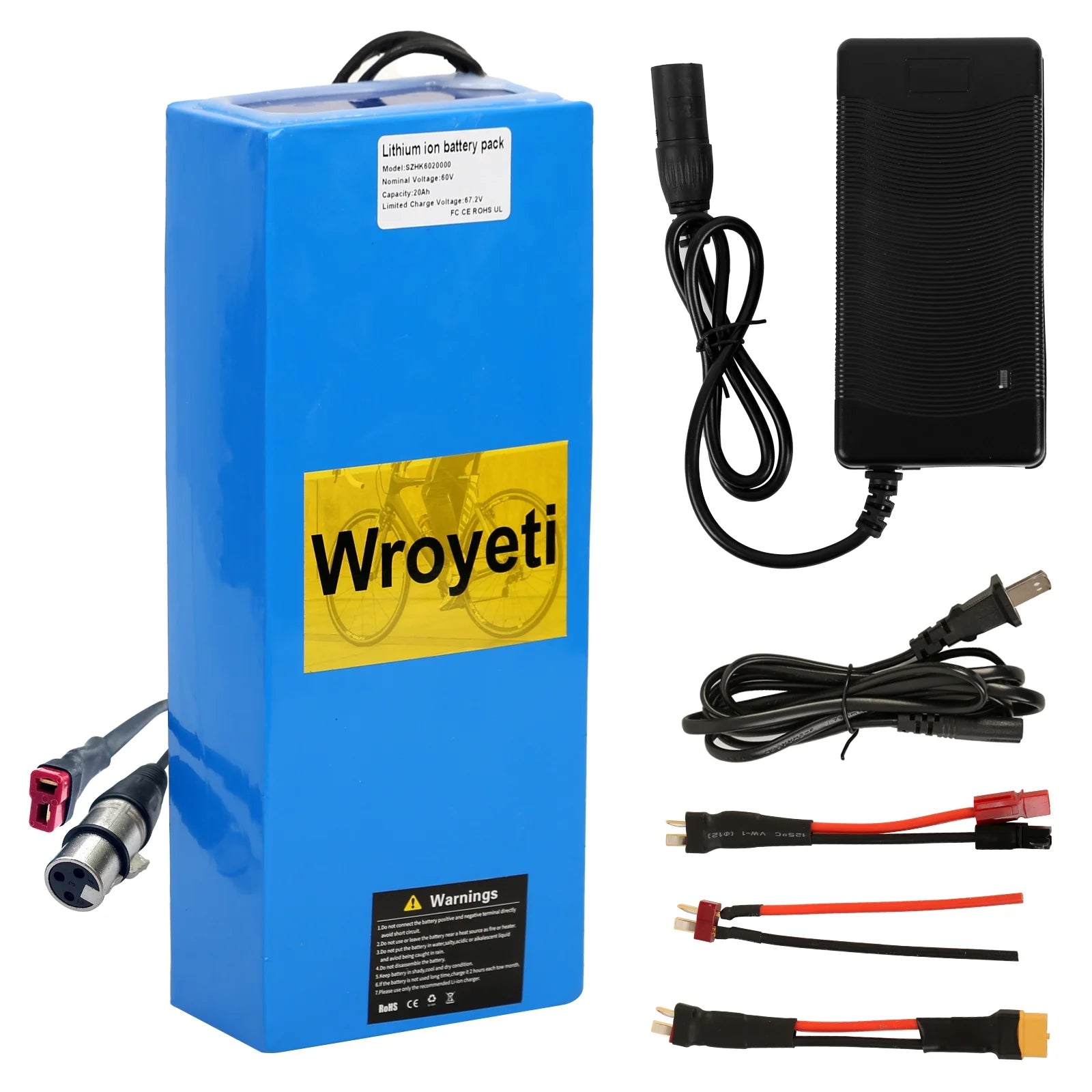 60V 20Ah Lithium Ion Electric Bike Battery with 3A Charger S799