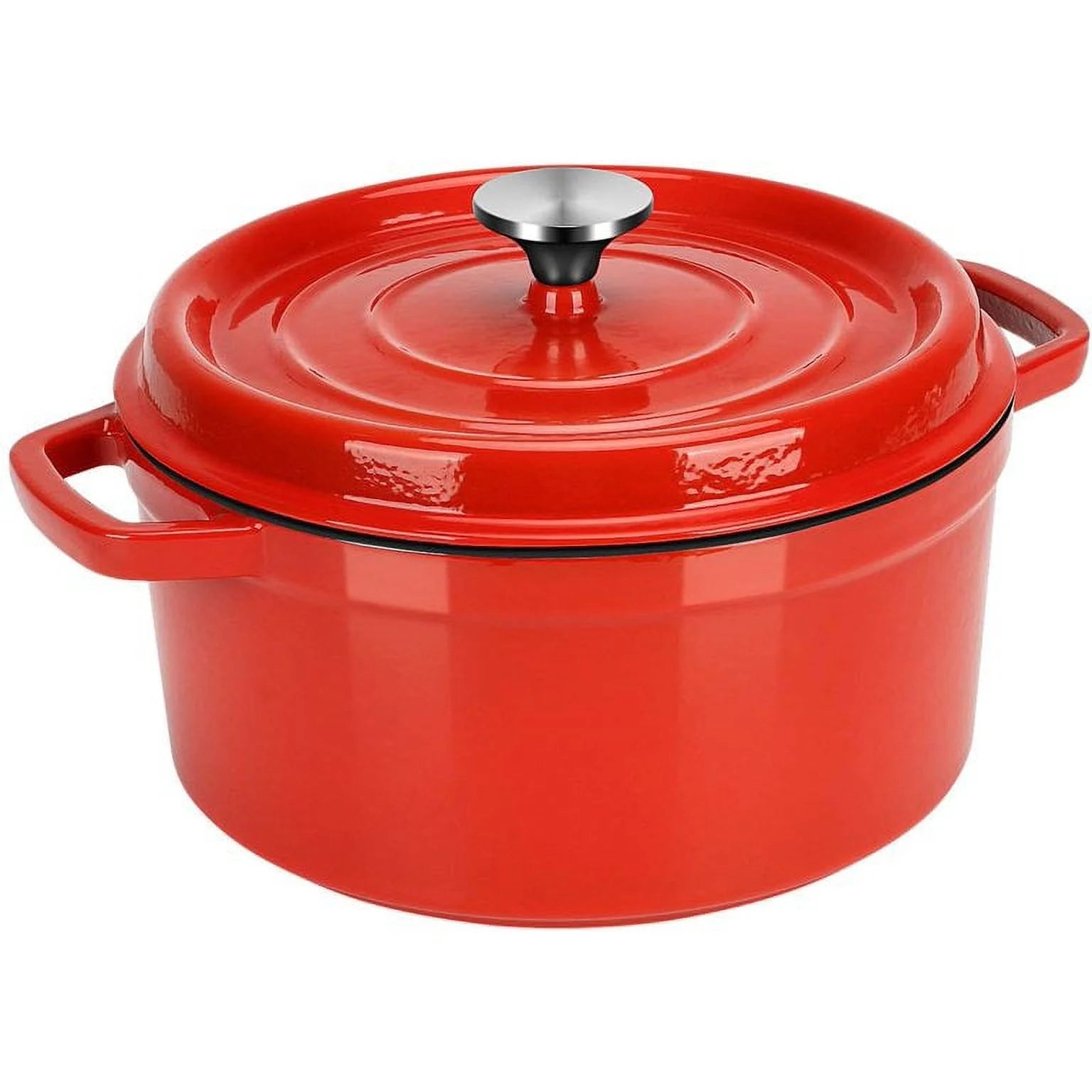 13" Round 5 qt Enameled Cast Iron Dutch Oven A664870
