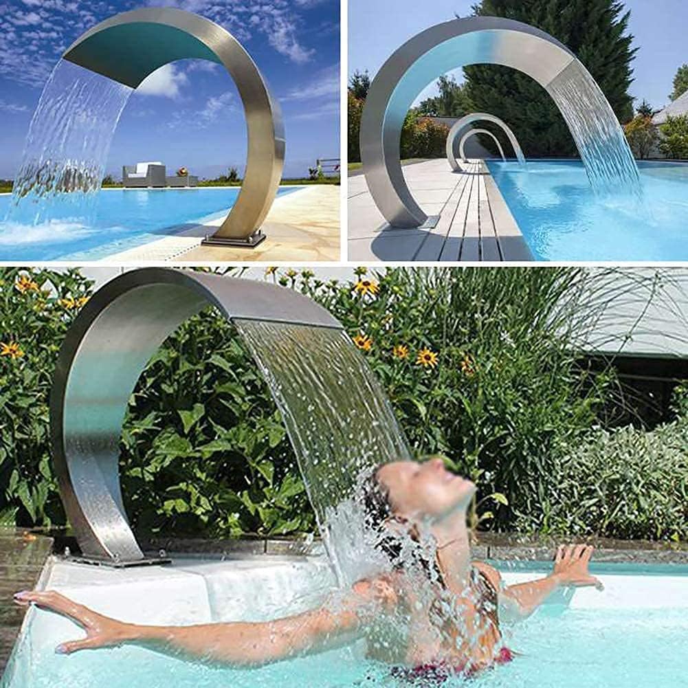 Stainless Steel Pool Waterfall Fountain W60027