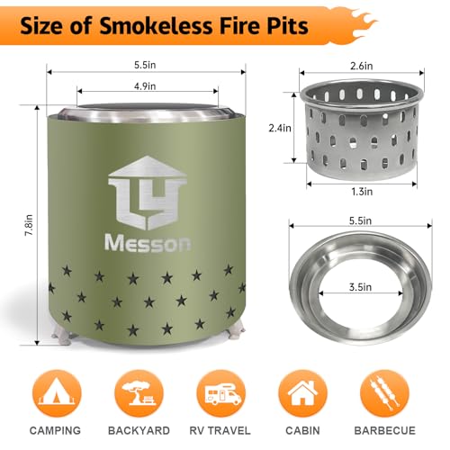 Stainless Steel Mini Tabletop Fire Pit with Stand and Travel Bag U83877