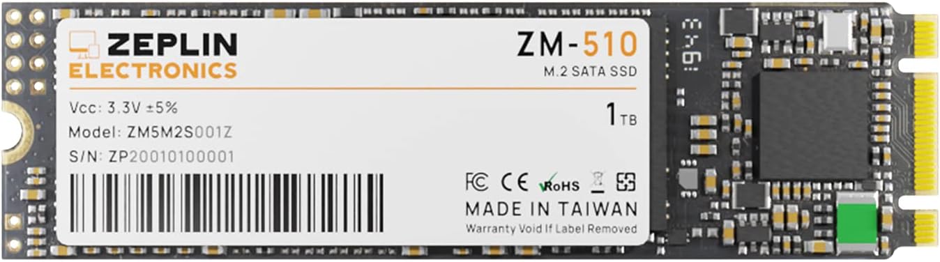 1TB M.2 2280 SATA III Internal SSD Pack of 2 Z322004