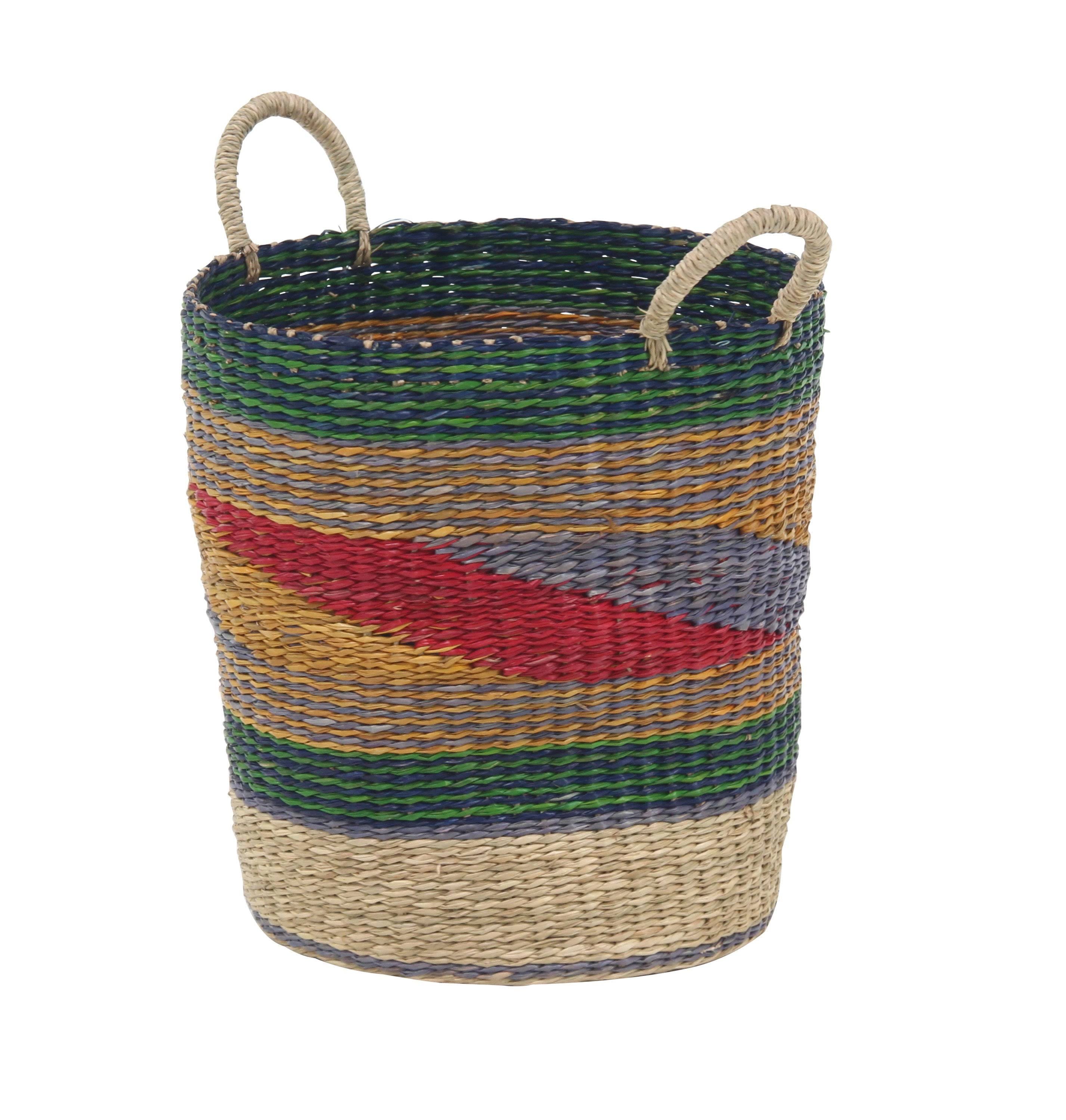 Set of 3 Round Seagrass Baskets Y416475
