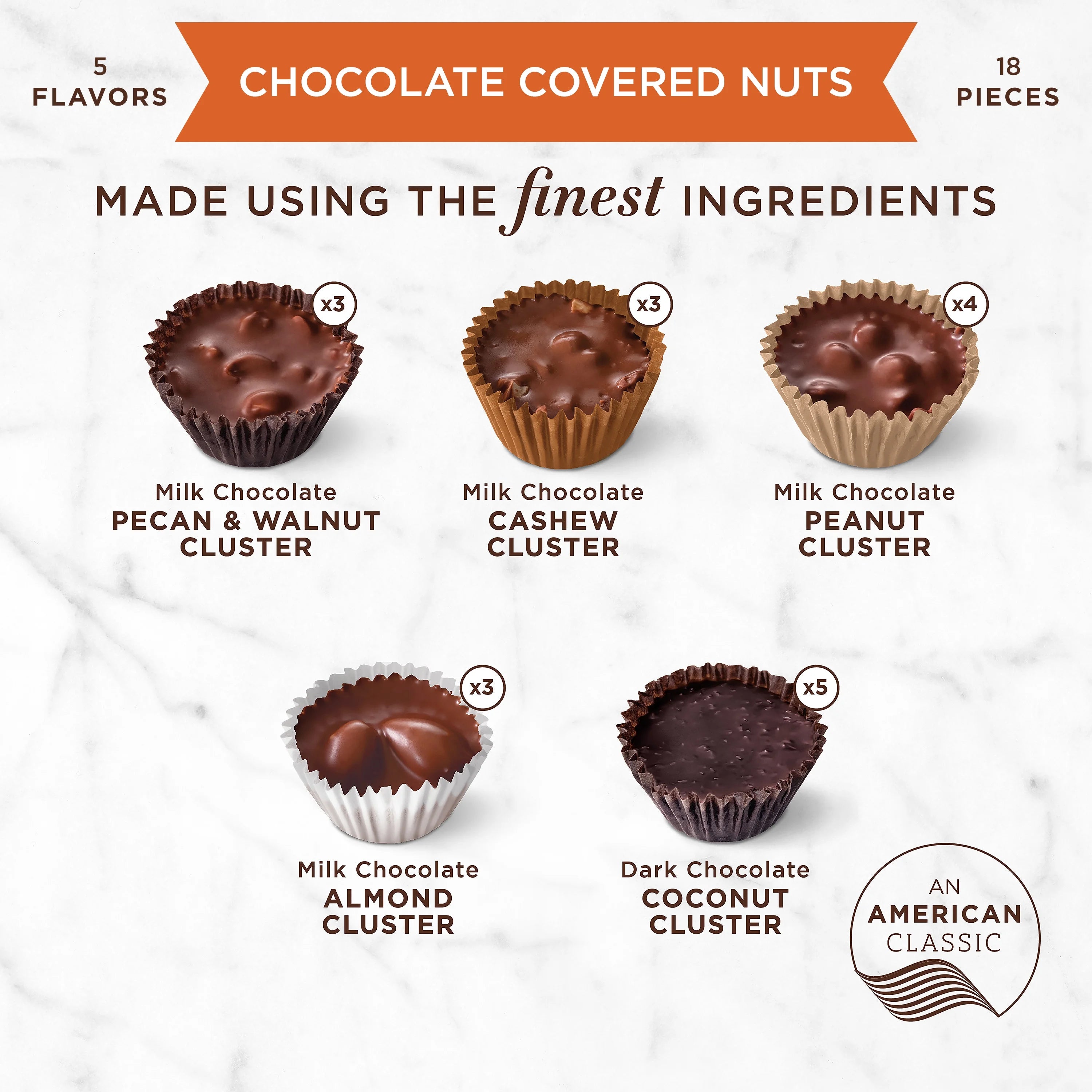 9 oz Milk & Dark Chocolate Covered Nuts Assortment E3663