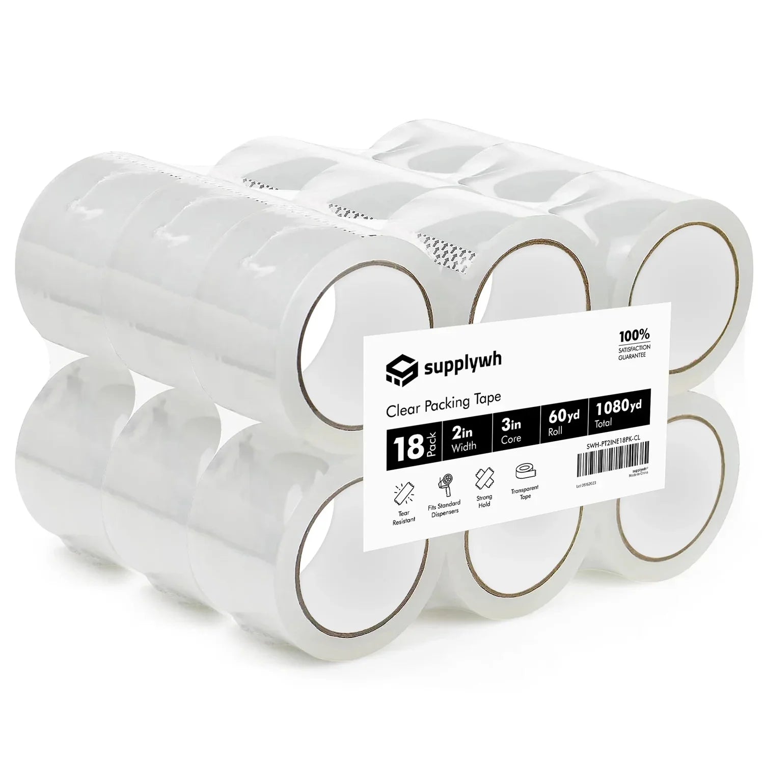 3-inch Core Clear Packing Tape Rolls C650094