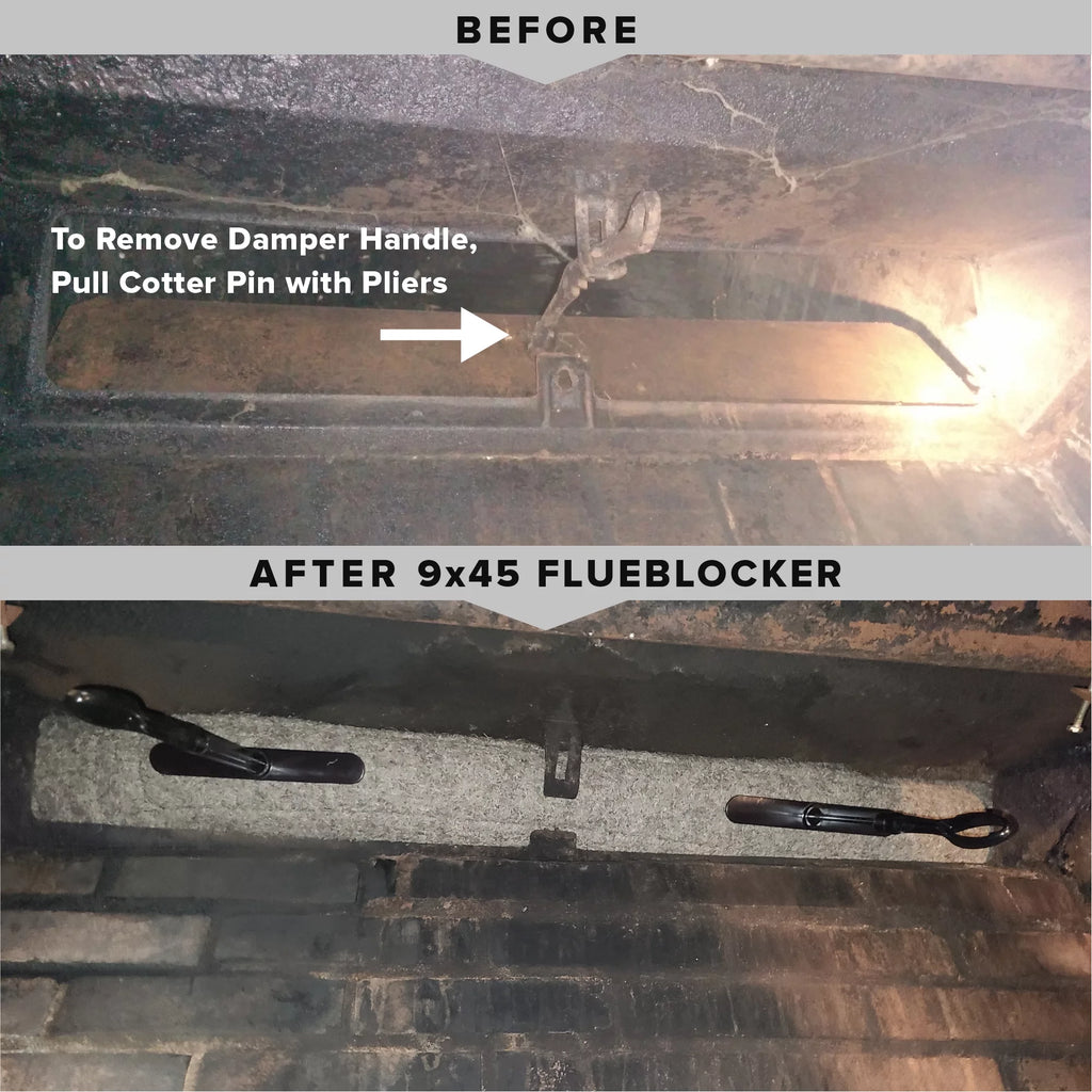 Rectangular Chimney Flue Draft Stopper Z949